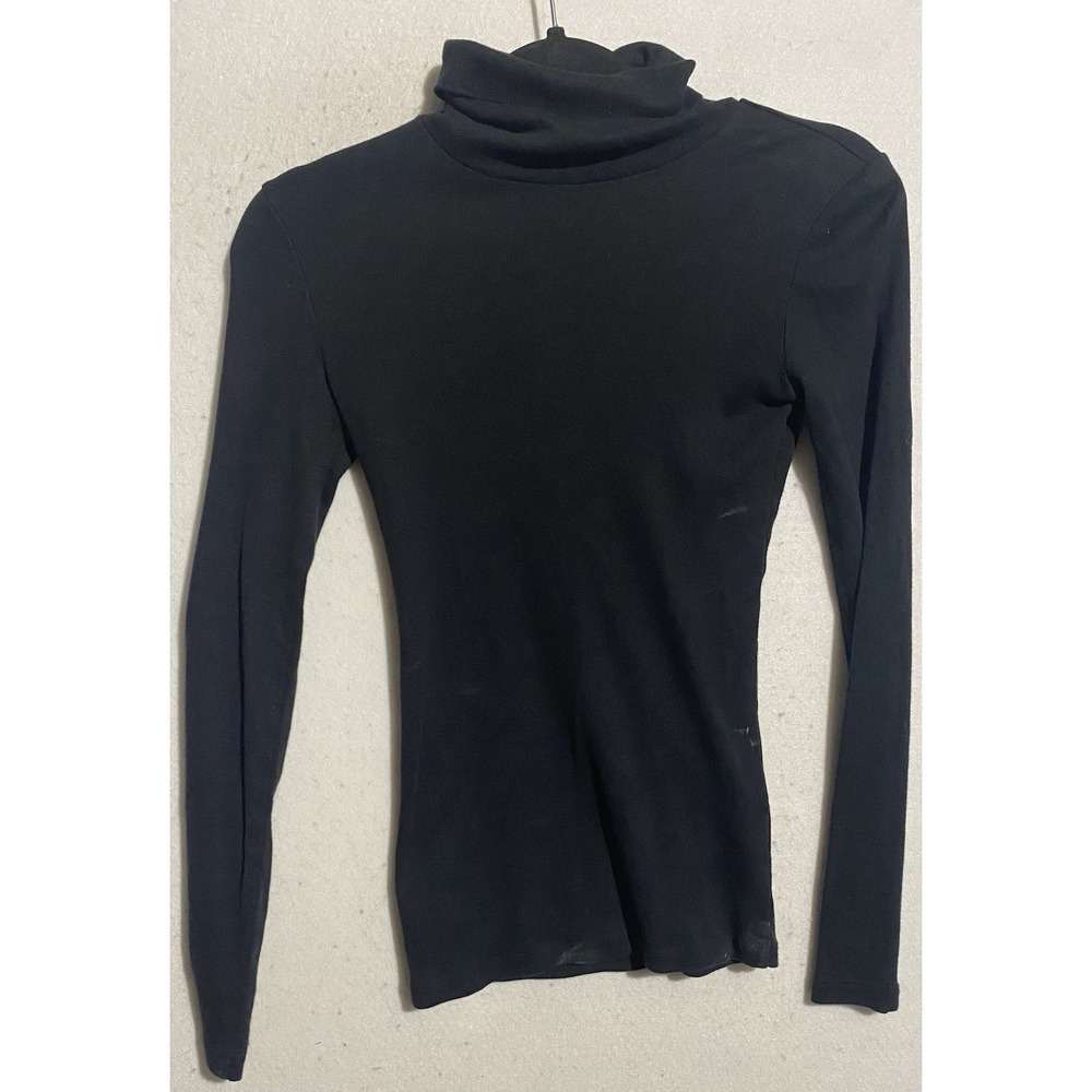 J Crew Black Turtleneck Sweater Womens XXS Preppy Fashion